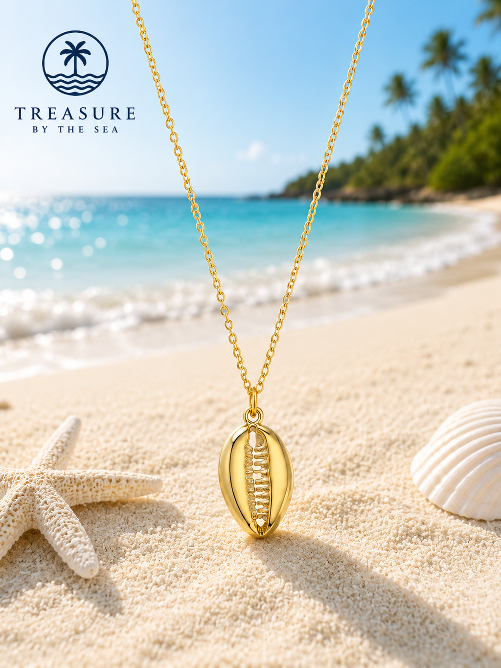 Cowrie Shell Stainless Steel Necklace