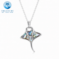 Silver Glide Stingray Necklace