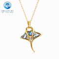 Golden Tide Stingray Necklace