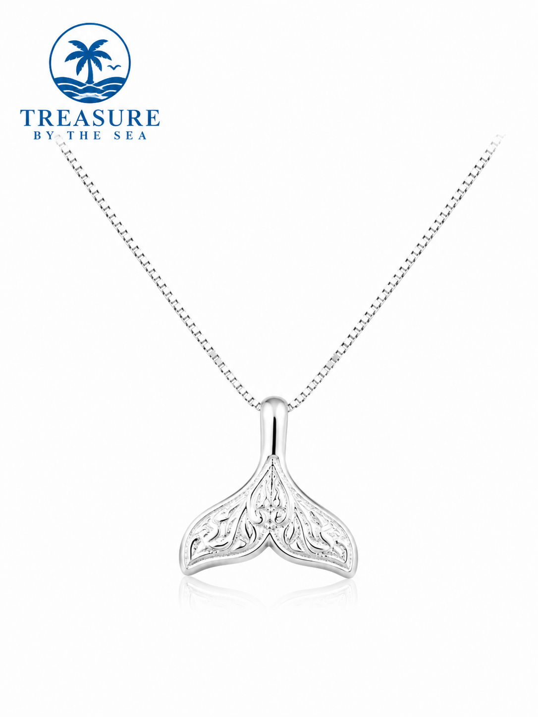 Whale Tail Sterling Silver Necklace (small)