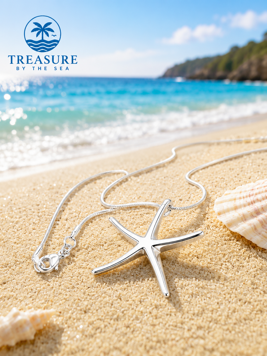 Starfish Necklace Sterling Silver