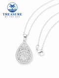 Coastal Filagree Teardrop Neclace Sterling Silver