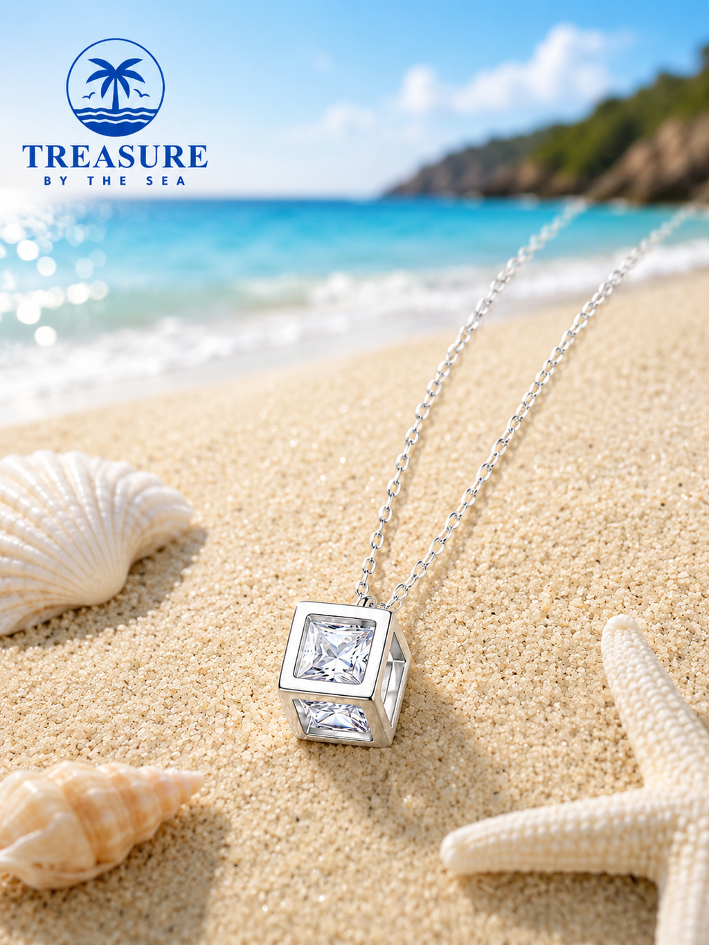 Sparkly Cube Necklace