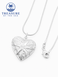 Coastal Keepsake Heart Locket Sterling Silver