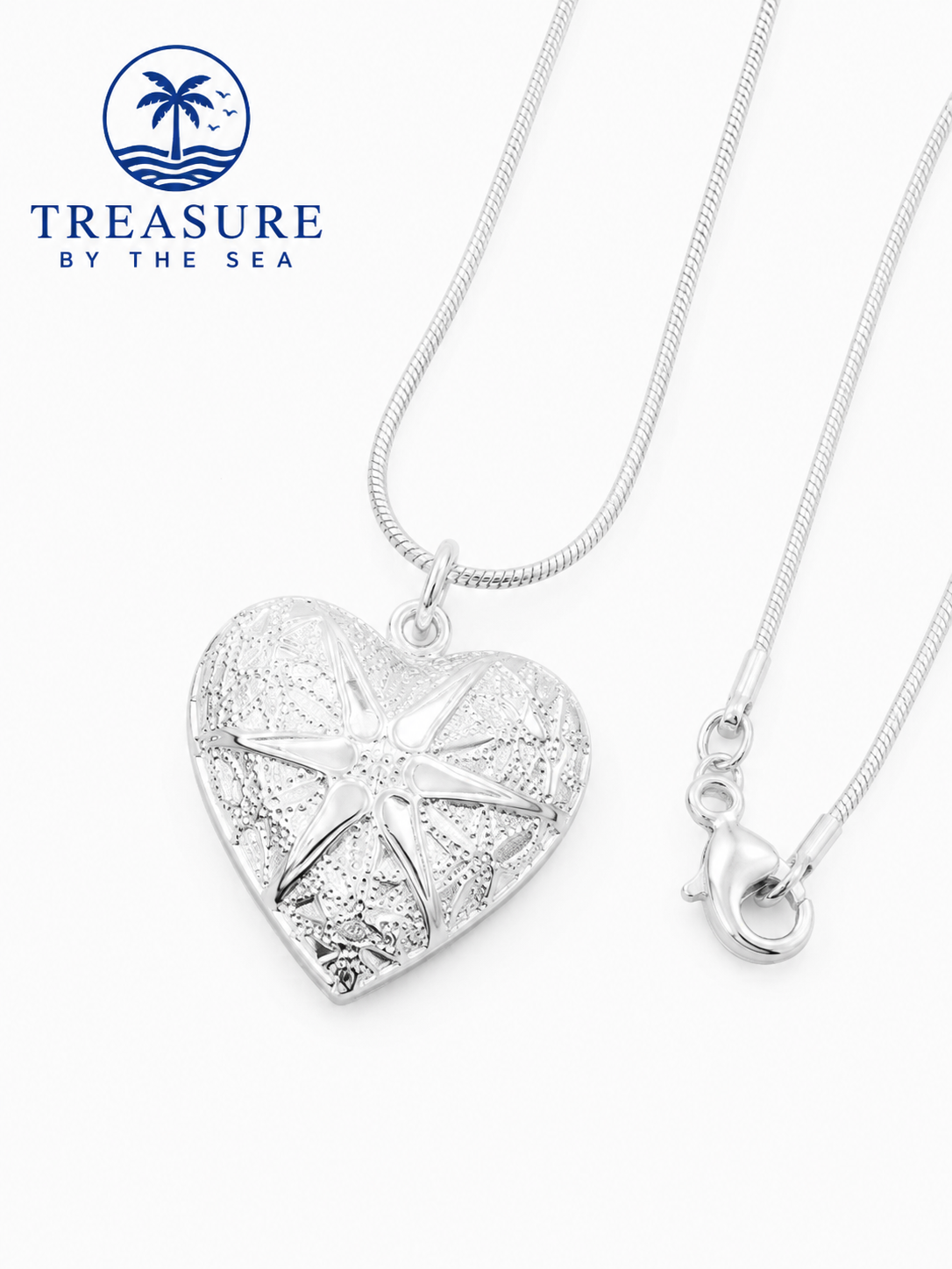 Coastal Keepsake Heart Locket Sterling Silver