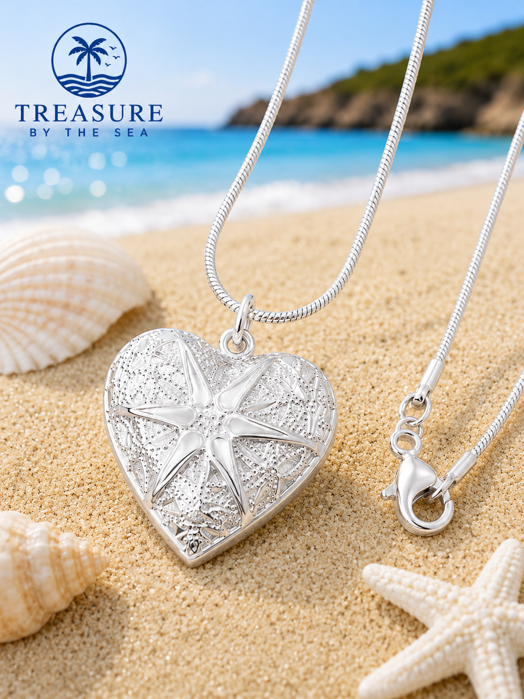 Coastal Keepsake Heart Locket Sterling Silver