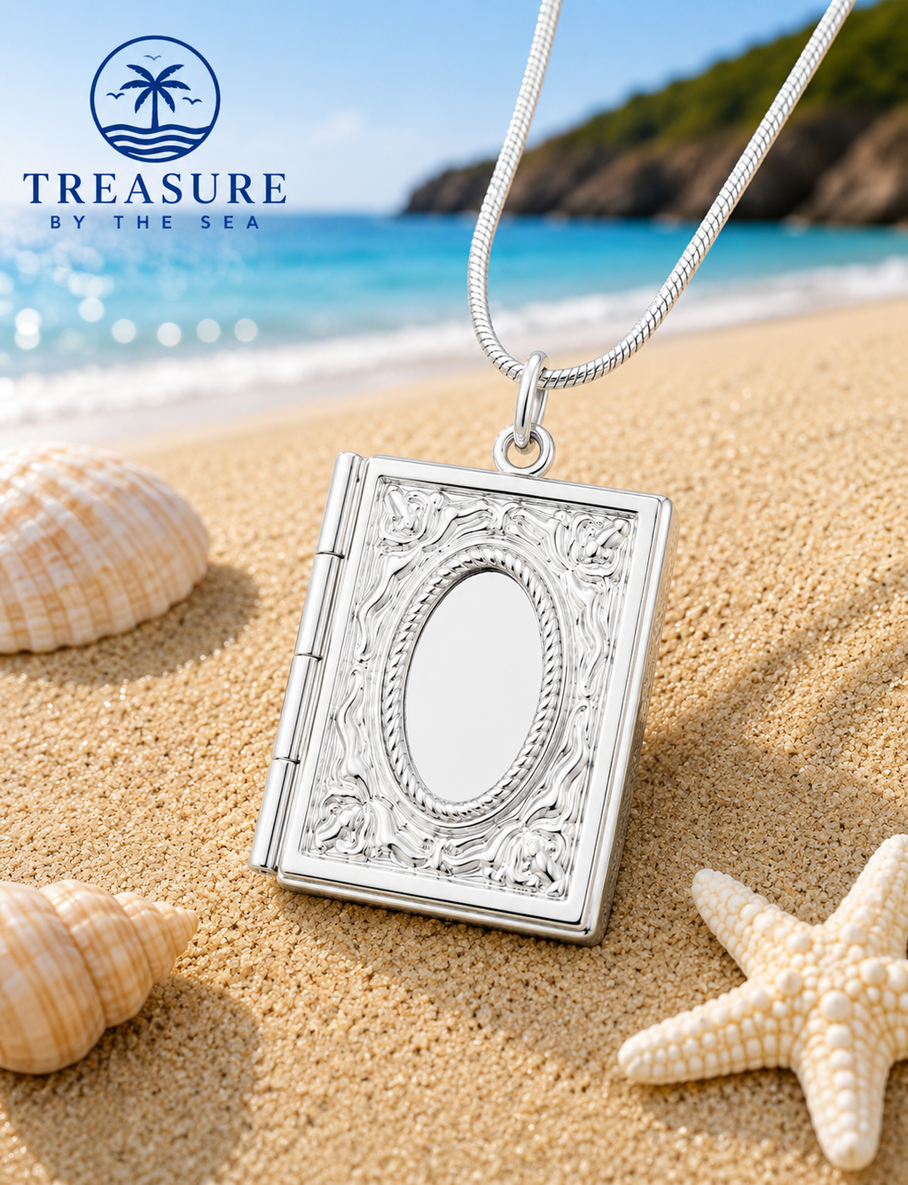 Ocean Keepsake Book Necklace