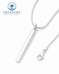 Coastal Horizon Bar Necklace Sterling Silver