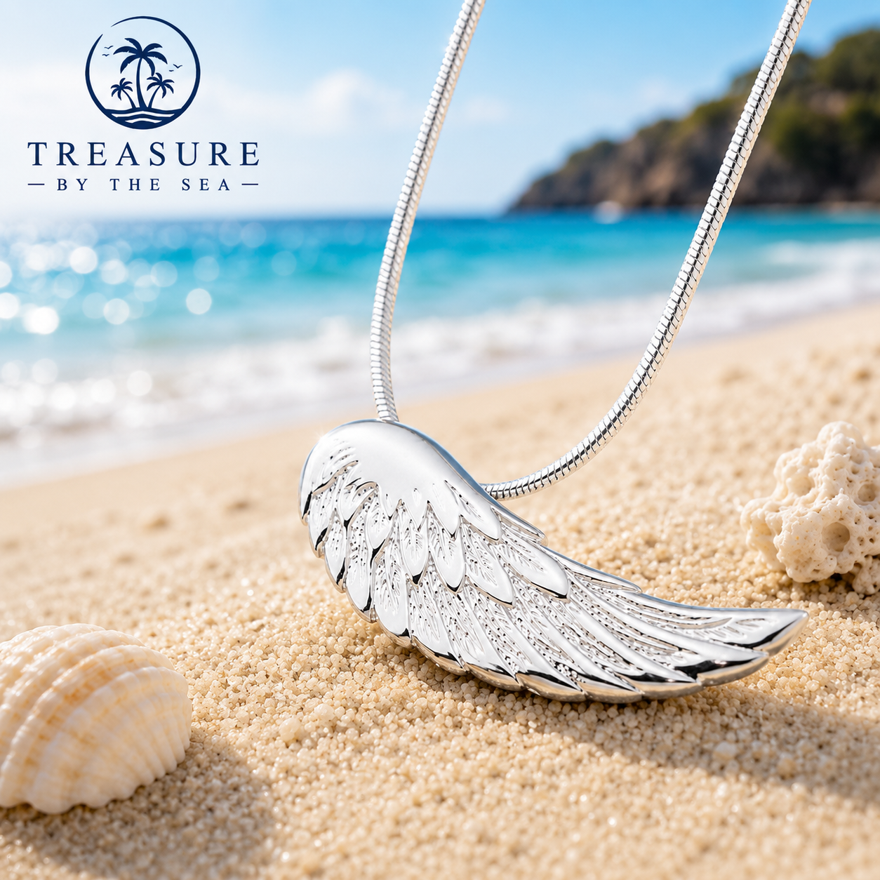 Ocean Guardian Wing Neclace Sterling Silver