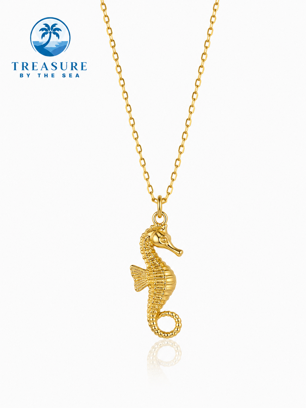 Golden Seahorse Stainless Steel Necklace