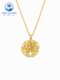 Coastal Sand Dollar Gold Stainless Steel