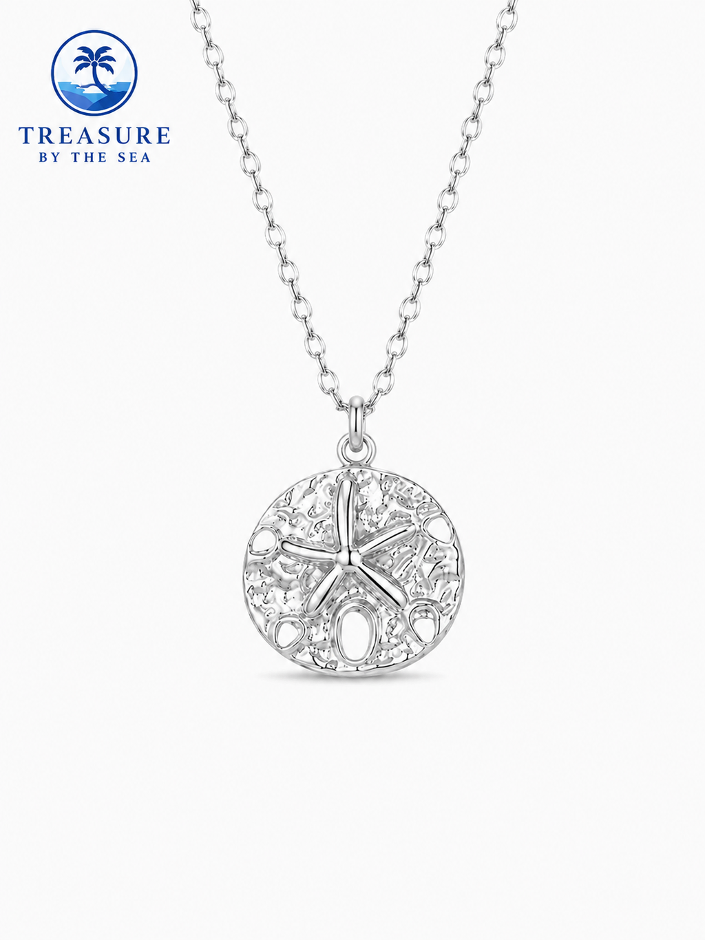 Coastal Sand Dollar Silver Srainless Steel