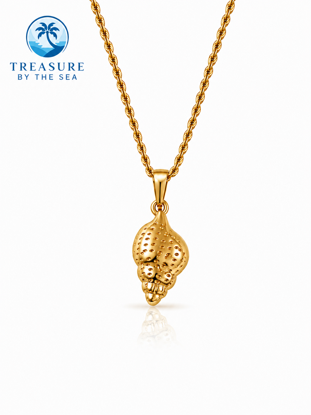 Ocean Cone Necklace Stainless Steel