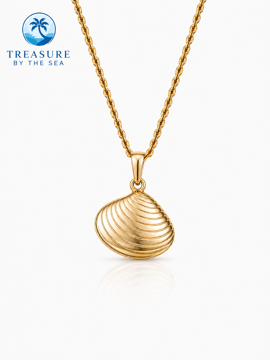 Golden Seashell Necklace Stainless Steel
