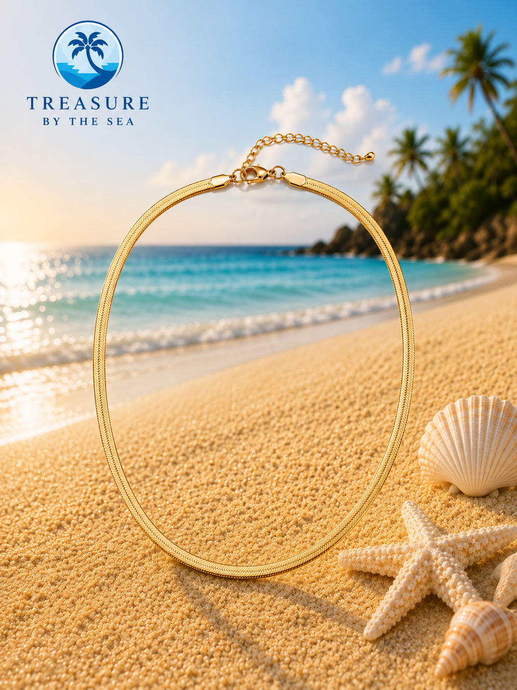Herringbone 3mm Gold Stainless Steel Chain