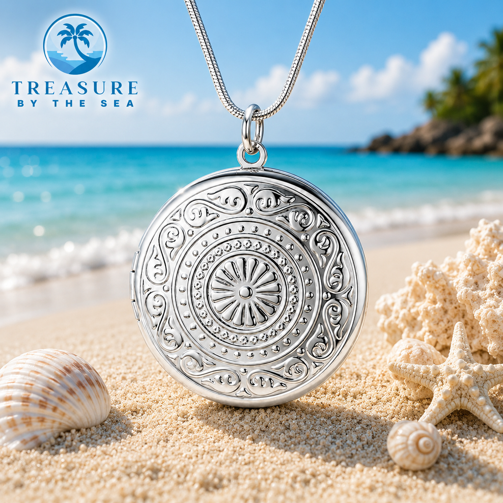 Sunburst Locket Necklace