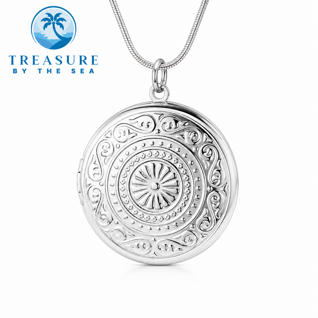 Sunburst Locket Necklace